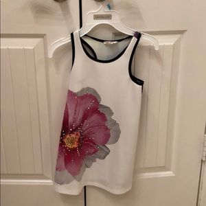 Girls white floral dress